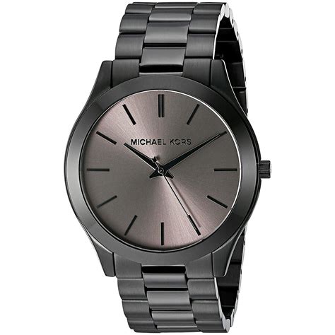 michael kors black mens watches|michael kors slim runway watch.